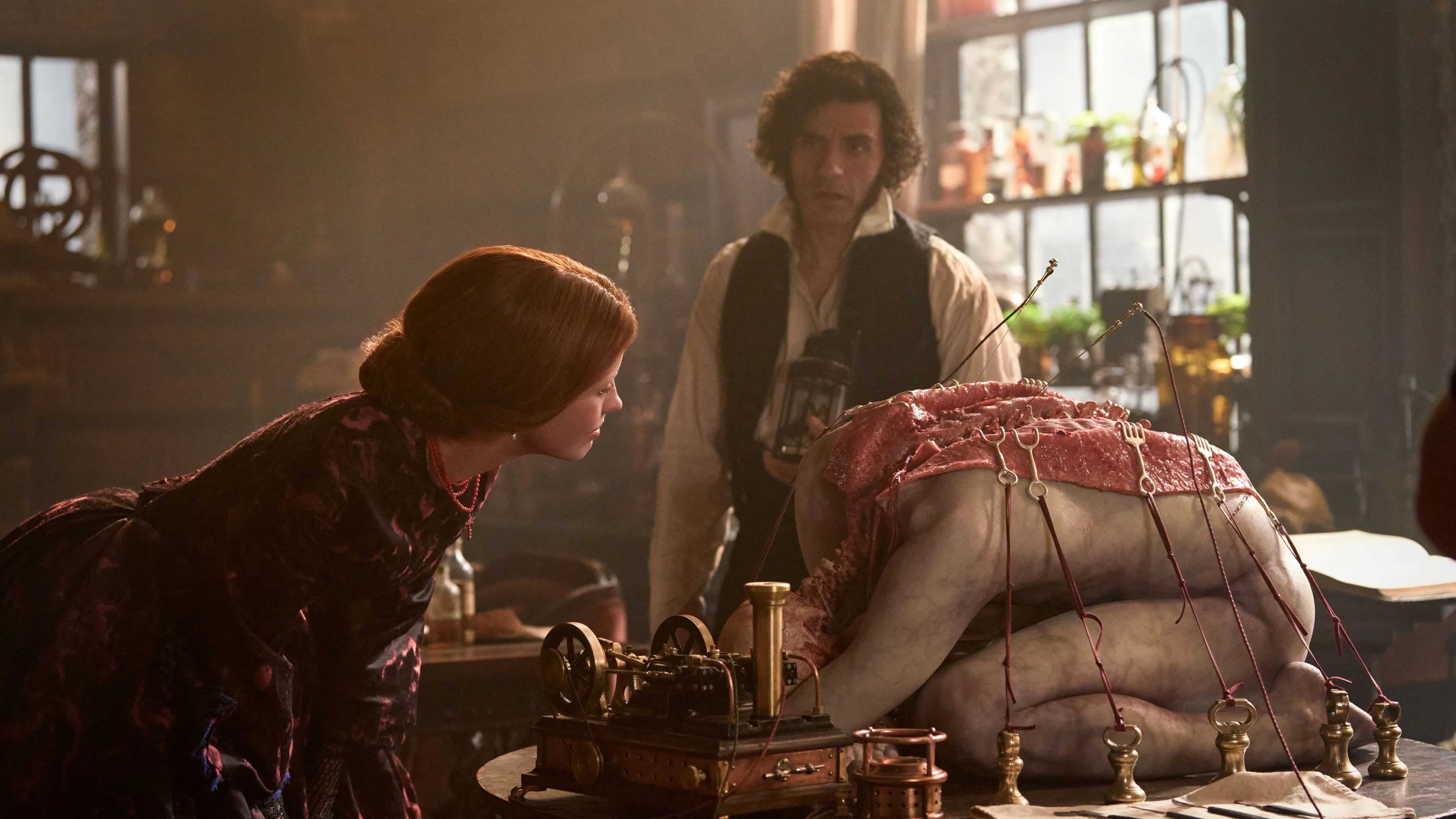 A still from Frankenstein (2025) 