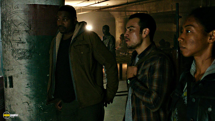 A still #21 from The Purge: Election Year (2016) With Mykelti Williamson And Joseph Julian Soria