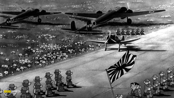 A still #18 from Momotaro, Sacred Sailors (1945)