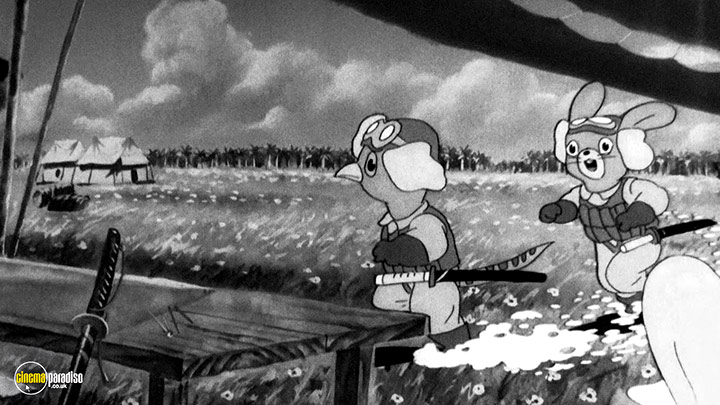 A still #16 from Momotaro, Sacred Sailors (1945)
