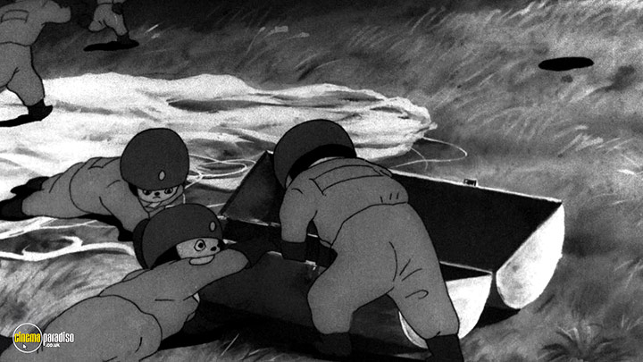 A still #27 from Momotaro, Sacred Sailors (1945)