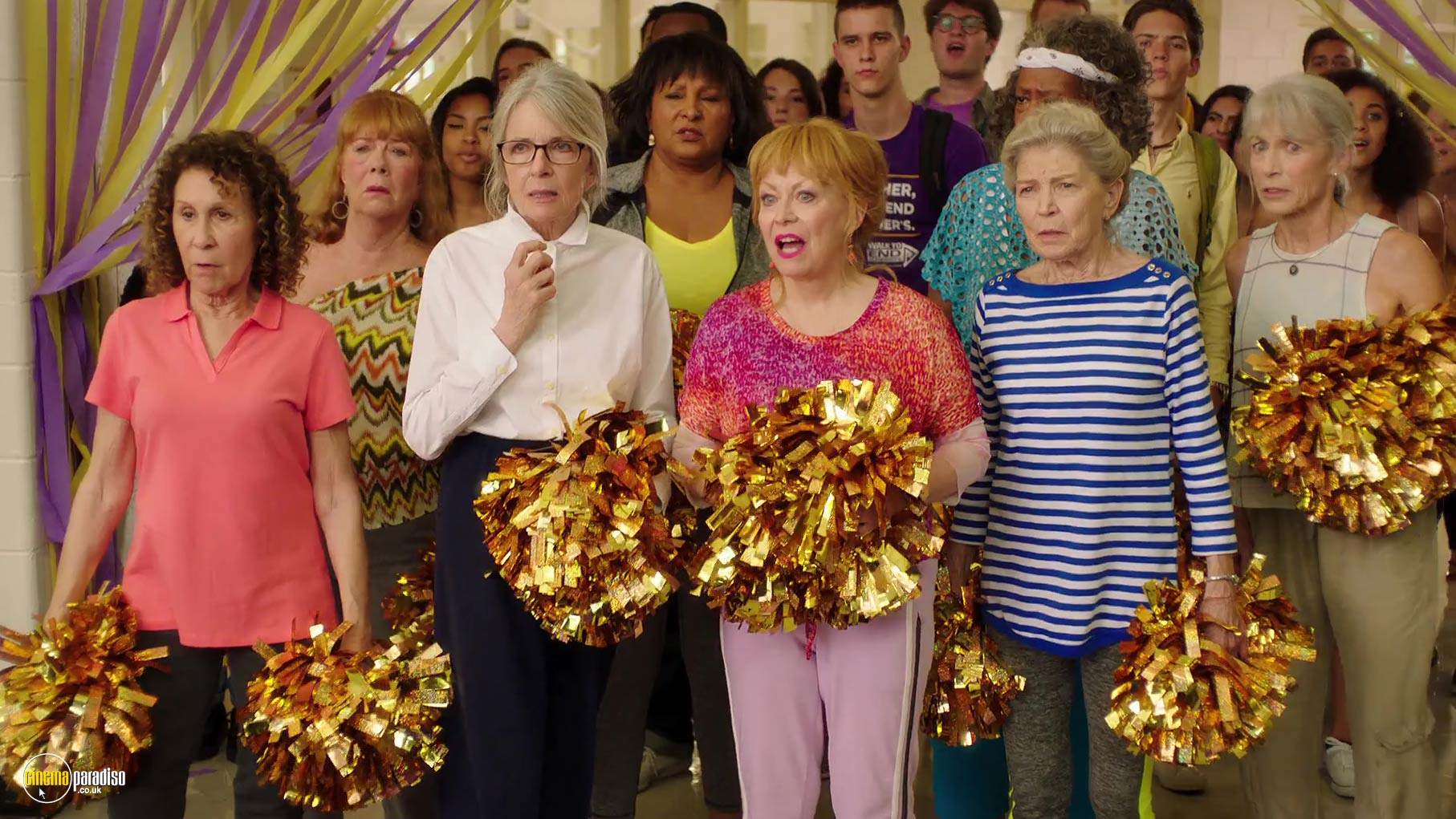 A still from Poms (2019) 