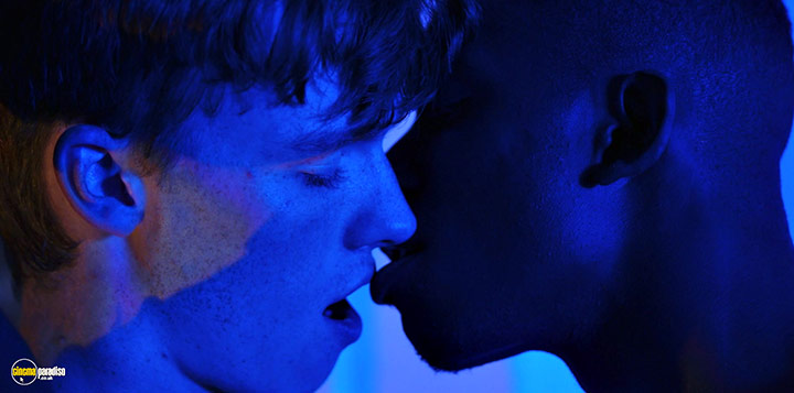 A still #28 from Sequin in a Blue Room (2019)