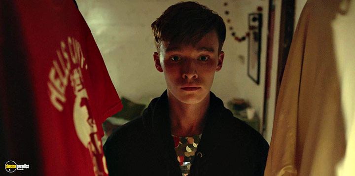 A still #17 from Sequin in a Blue Room (2019)