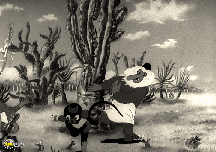 A still #25 from Momotaro, Sacred Sailors (1945)