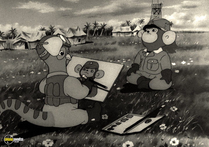 A still #26 from Momotaro, Sacred Sailors (1945)
