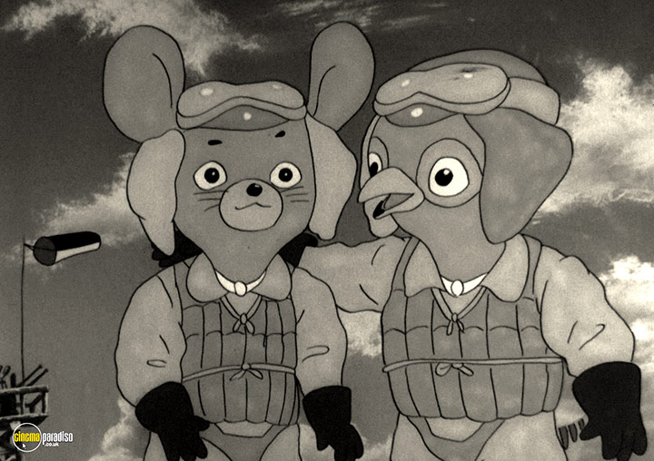 A still #33 from Momotaro, Sacred Sailors (1945)