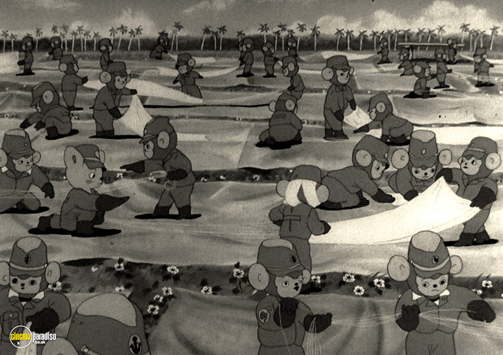 A still #28 from Momotaro, Sacred Sailors (1945)