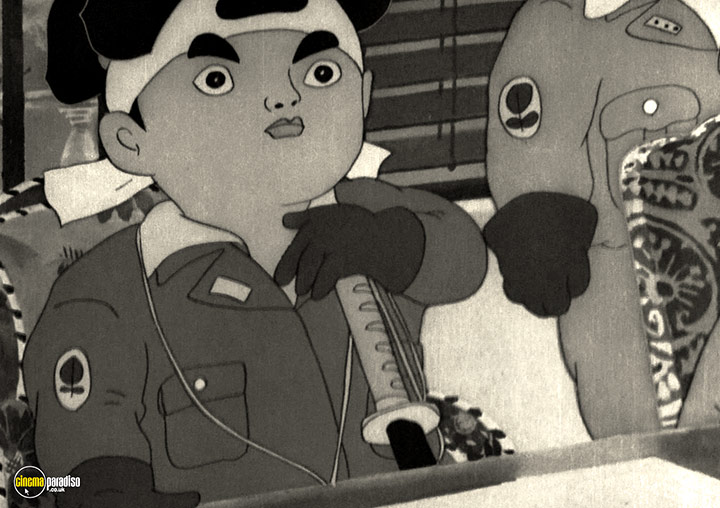 A still #44 from Momotaro, Sacred Sailors (1945)