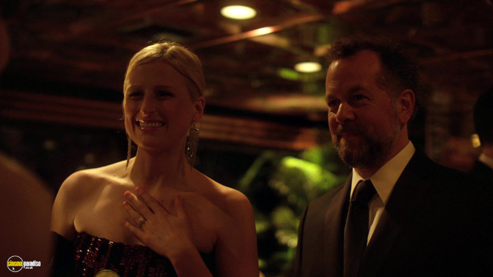 A still #14 from Side Effects (2013) With Mamie Gummer And David Costabile