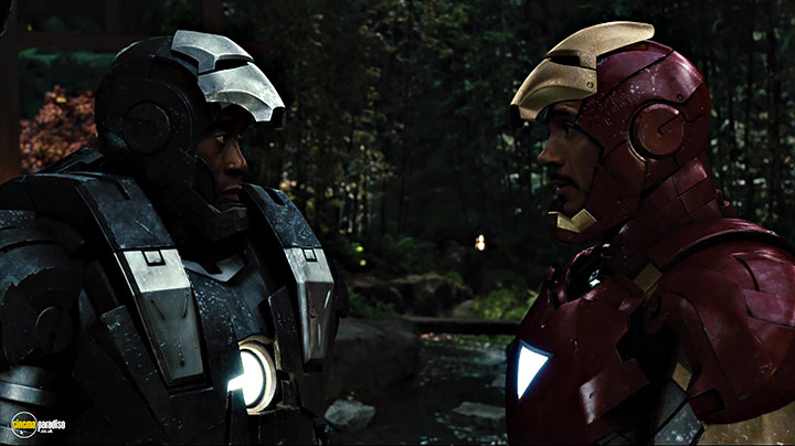 A still #21 from Iron Man 2 (2010) With Don Cheadle And Robert Downey Jr.