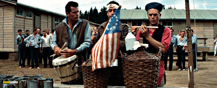 A still #3 from The Great Escape (1963) With Steve McQueen And James Garner