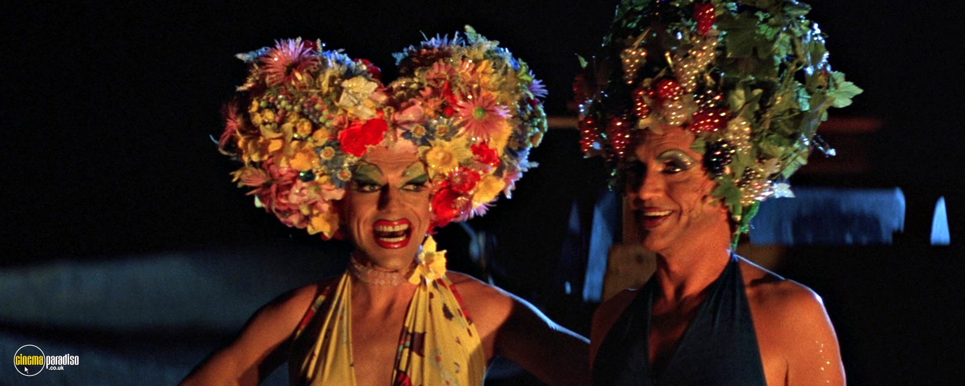 A still from The Adventures of Priscilla, Queen of the Desert (1994) 