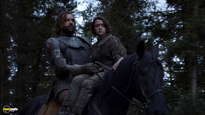 A still #10 from Game of Thrones: Series 4 (2014) With Rory McCann And Maisie Williams