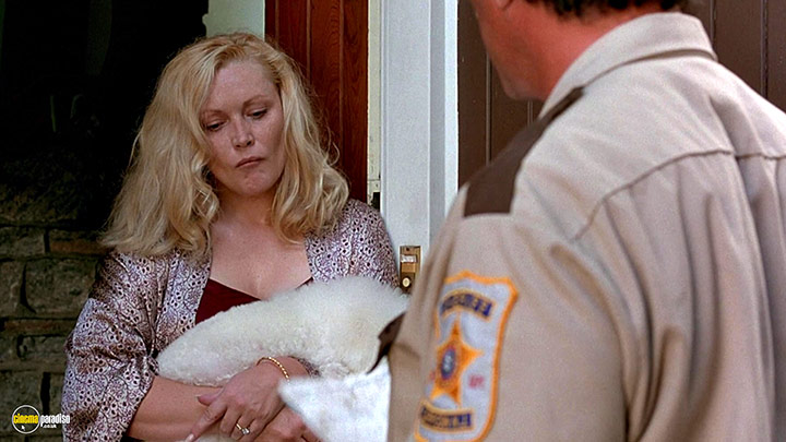 A still #14 from Cop Land (1997) With Sylvester Stallone And Cathy Moriarty