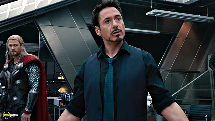 A still #43 from Avengers: Age of Ultron (2015) With Robert Downey Jr. And Chris Evans