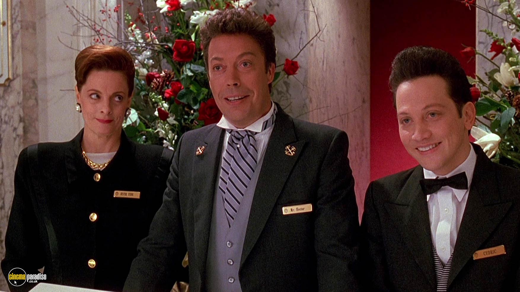 A still from Home Alone 2: Lost in New York (1992) With Rob Schneider, Dana Ivey And Tim Curry