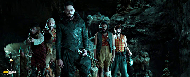 A still #35 from Pan (2015) With Hugh Jackman And Adeel Akhtar