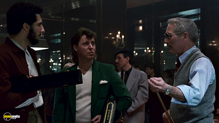 A still #14 from The Color of Money (1986) With Paul Newman And John Turturro