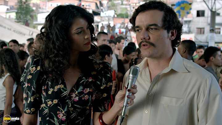 A still #9 from Narcos: Series 1 (2015) With Wagner Moura And Stephanie Sigman