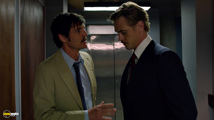 A still #34 from Narcos: Series 1 (2015) With Boyd Holbrook And Pedro Pascal