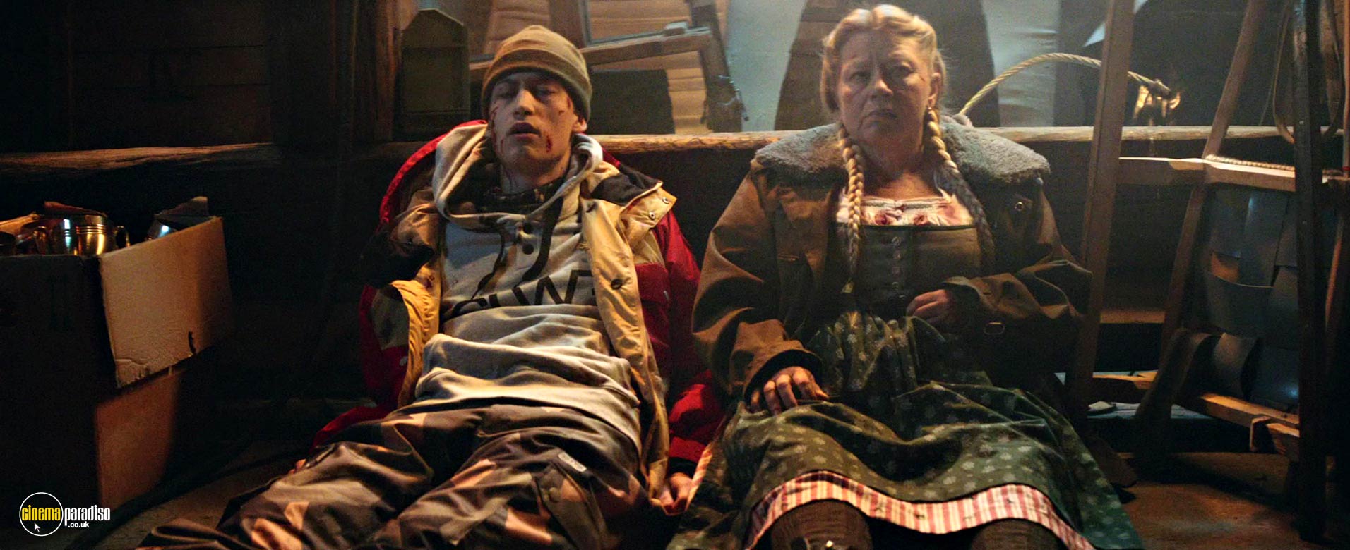 A still from Attack of the Lederhosen Zombies (2016) With Margarete Tiesel