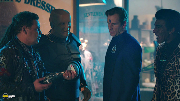A still #42 from Red Dwarf: Series 11 (2016) With Robert Llewellyn, Danny John-Jules, Chris Barrie And Craig Charles