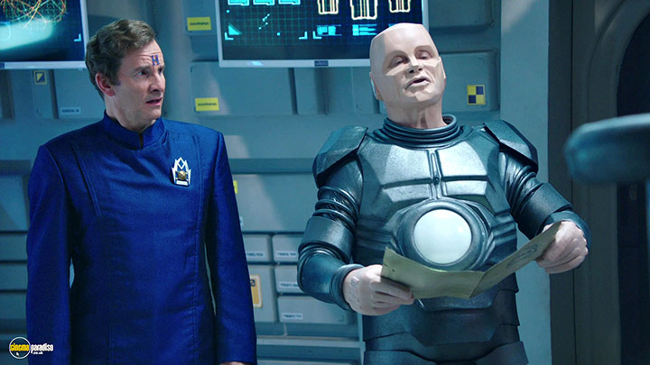 A still #23 from Red Dwarf: Series 11 (2016) With Robert Llewellyn And Chris Barrie