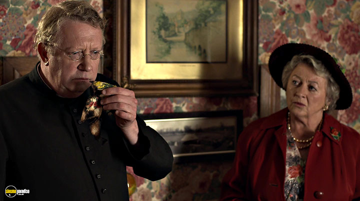 A still #50 from Father Brown: Series 3 (2015) With Mark Williams And Sorcha Cusack