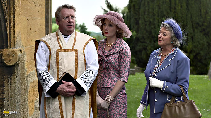 A still #40 from Father Brown: Series 3 (2015) With Mark Williams And Sorcha Cusack